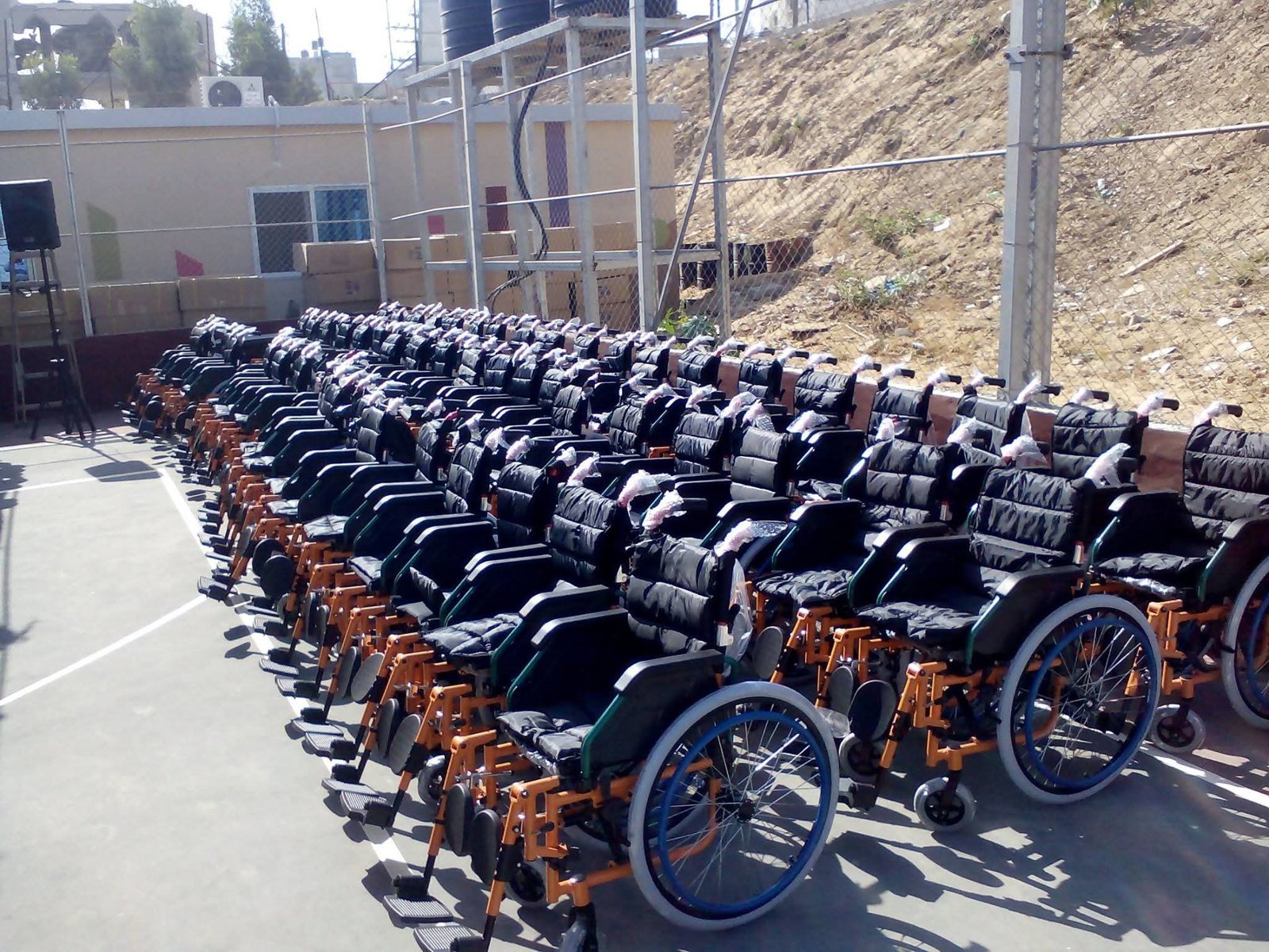 Wheelchairs prepared at the association before 2023